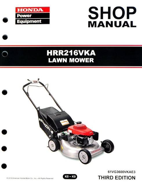 Honda harmony ii hrr216sda manualidades