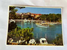 Postcard Harbour Townhilton Head SC The Vagabond Calibogue Sound Boats Vintage 