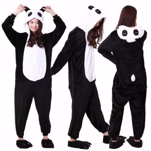 Mens Ladies Fleece Pyjama Pajamas Kigurumi Onsies Adults Animal Costume UK - Picture 51 of 68
