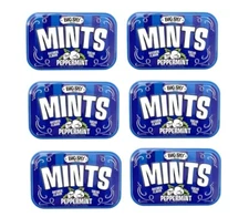 (6) Big Sky 1.76 oz Sugar Free PEPPERMINT Breath Mints in Metal Reusable Tin