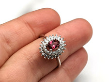 Handmade Lab Created Pink Sapphire 925 Sterling Silver Women's Ring Size 6.25