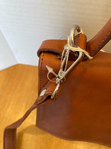 NEW w TAGS I Medici Firenze Italian Leather Letter Handbag in Honey - Picture 11 of 19