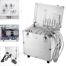 Portable Dental Delivery Unit Air Compressor Suction 4 Hole Mobile Treatment Box