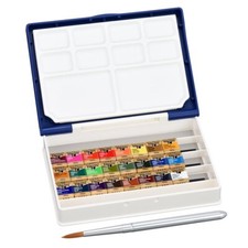 Holbein Artist Pancolor Solid Watercolor Paint 24 Color Full Set PN697 Palm Box