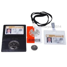 Agents S.H.I.E.L.D Shield Badge In Holder Phil Coulson's 2 Cards With Free Coin