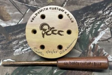 Turkey Call  Slate In Rainbow Poplar Pot with striker