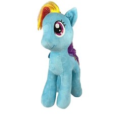 2015 Ty My Little Pony Sparkle Rainbow Dash 16 Blue Plush Stuffed Animal Toy