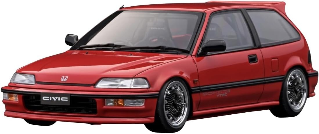 1/18 ホンダ シビック Honda CIVIC (EF9) SiR レッド 1/18 Ignition Model Honda CIVIC (EF9) SiR Red - LIVECARMODEL.com