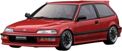 Finished Product ignition model 1/18 Honda CIVIC EF9 SiR Red