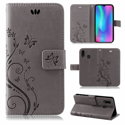 Handy Tasche Huawei P Smart 2019/Honor 10 Lite Handyhülle Schutz Flip Case Grau