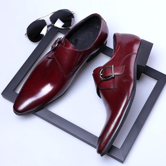 SAOLA Mocassini uomo business Oxford fibbia scarpe eleganti a punta ecopelle slip on