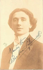 RPPC Studio Pose Young Dutchman "Bar Von Schoedl" in Hall New York early 1900s