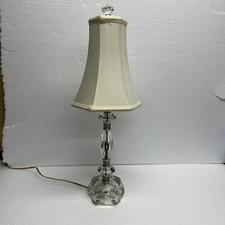 Acrylic Table Lamp With Silk Shade Clear Accent Lamp Bedroom
