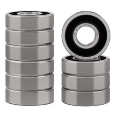 10 Pcs 6001-2RS Double Rubber Seal Bearings 12x28x8mm, Pre-Lubricated and Sta...