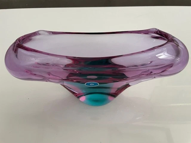 Zelezny Brod Sklo ZBS Czech Glass Vase Mid Century Modern Josef Cvrcek Signed - image 2 of 4