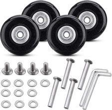 Set of 4 Luggage Suitcase Replacement Wheels Repair Axles Repair Kit
