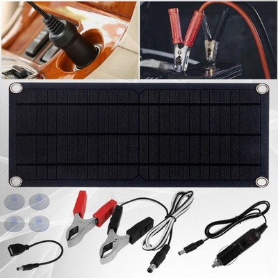 12V 100W Solarpanel Ladegerät für kfz Autobatterie tragbares Solarmodul Aufladen