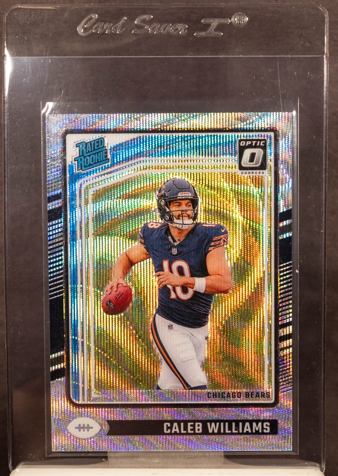 CALEB WILLIAMS 2024 Panini Donruss Optic 201 Wave Prizm RC Rated Rookie 41/300