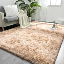 Large Area Rugs for Living Room Bedroom, 5x8 Ft Tie-Dyed 5 ft x 8 ft Beige