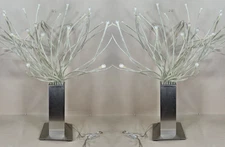 2 Vintage IKEA Stranne Stainless Medusa Tentacle Table Lamp  Light Jellyfish