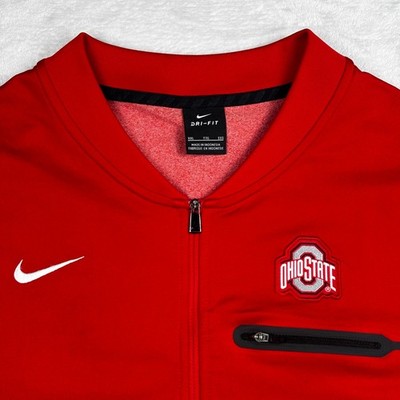 Nike Ohio State Buckeyes Performance 1/4 Zip Mens 2XL Blade Collar OSU Golf