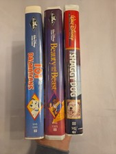 Disney Children's Classics VHS Bundle 3 101 Dalmations Beauty the Beast