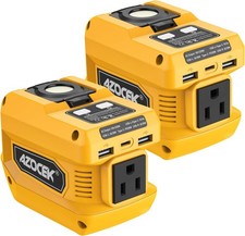 2-Pack 20V to 110V AC 220W Power Inverter Compatible with Dewalt 20V Battery