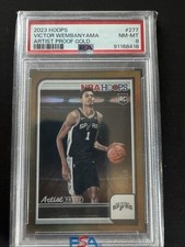 2023 Panini NBA Hoops  #277 ARTIST PROOF GOLD /10 Victor Wembanyama
