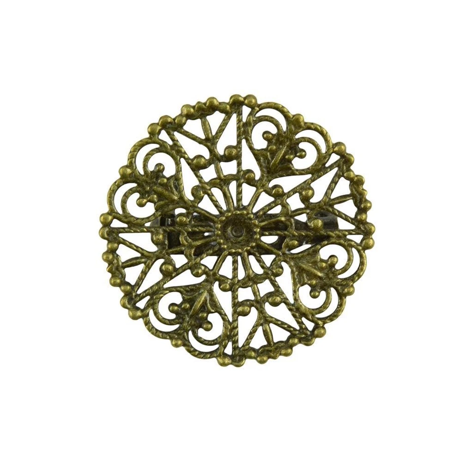 10× Retro Blank Brooch Settings Cabochons Base Tray for Charms Findings - Image 4 of 4