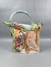 Bollitore teiera ceramica artistica Gerry Wallace vintage