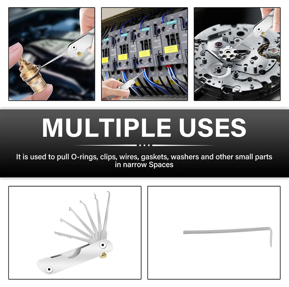 Hook and Pick Tool Set, Portable Pick Hook Tool Set Auto Maintenance Engine Trim