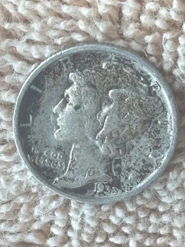 1935 Mercury Dime Silver 10C Circulated Uncertified US Coin (83)