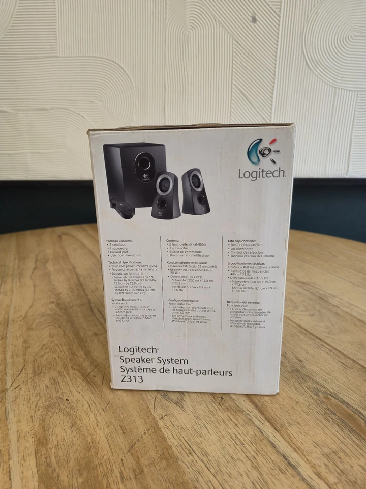 BRAND NEW Logitech Z313 2.1 Speaker System W/Subwoofer 980-000382 for MAC or PC - Image 2 of 4