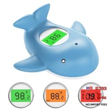 Baby Bath Thermometer, Infant Digital Water Thermometer Safety with Light Blue