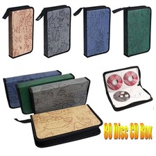 80 Disc CD/DVD Wallet Binder Book Sleeves Disc Storage Bag Carrying Case Box US