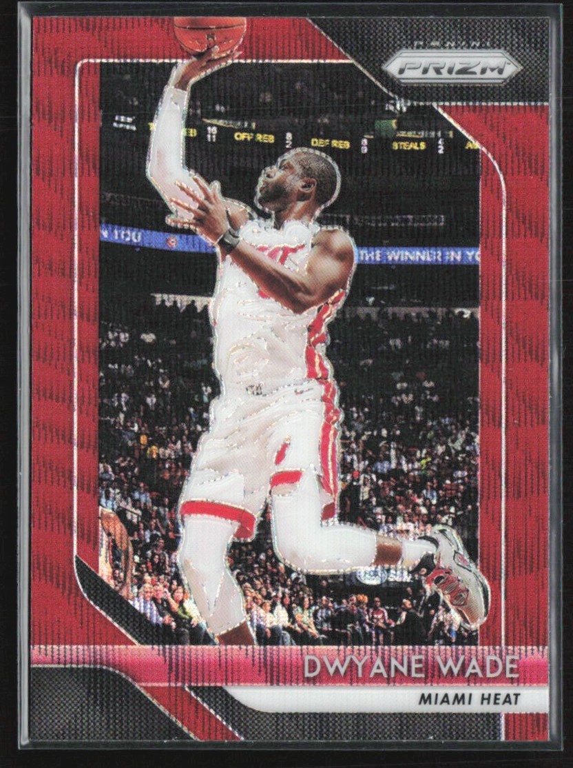 Dwyane Wade 2018-19 Panini Prizm Ruby Red Wave #206 Miami Heat