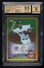 2011 Topps Chrome Gold Refractor 35/50 Matt Reynolds BGS 9.5 GEM MINT Auto s7f