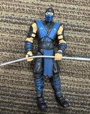 Jazwares Mortal Kombat 9 Sub Zero w/ Staff Weapon 6" Action Figure Rare AS IS