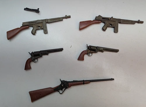 LOT OF 5 Marx Miniature Cap Toy Guns Marx Rifles Famous Firearms