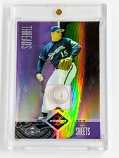 2004 Leaf Limited Threads Button #15 Ben Sheets /6 Milwaukee Brewers