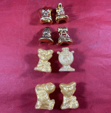 Lot of 8 Metallic/Glitter Gold Crazy Bones Figure Lot Nice