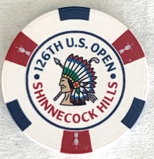 2026 U. S. OPEN  WHITE TROPHY POKER CHIP  GOLF BALL MARKER  SHINNECOCK HILLS  C5