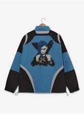 Arcane Jinx Jacket Adult LG Windbreaker Embroidered League of Legends Anorak
