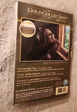 New 2010 Dimensions Gold Collection Petites Pondering Pup cross stitch kit