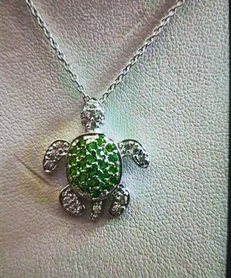 2Ct Round Cut LabCreated Emerald Women's Pendant 14K White Gold Plated