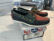 WOMENS SEBAGO NAV / BUR / PN 31-531 SPINNAKER DOCKSIDES SIZE: 8 M BOAT SHOES USA