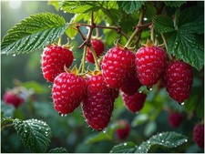 Tile Mural Ripe Raspberry Juicy Berries Kitchen Wall Backsplash Marble Ceramic