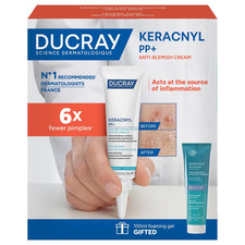 Ducray Keracnyl PP Inflamed Red Spots Set Anti-Blemish Foaming Gel 2pcs NEW