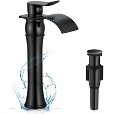 Hoigy Vessel Sink Faucet Oil Rubbed Bronze Brass Tall Bathroom Faucet Waterfall