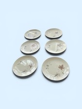 ROYAL DOULTON TUMBLING LEAVES DINNERPLATES SET OF6 SH90